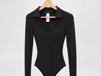 Bodysuit SALMA con Cuello Elegante y Botones Talla Única XS - L Diseño Único y Versátil para Mujer