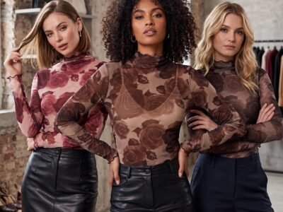 Camiseta Transparente Modelo Rosita Talla Única XS a L Diseño Floral Elegante para Mujer