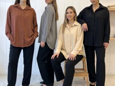 Camisa de Mujer BELINDA - Talla Única Adaptable (34-42) Corte Holgado Ideal para Combinar